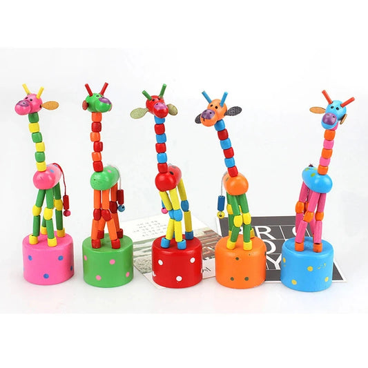 Wooden Giraffe Finger Dexterity Toy
