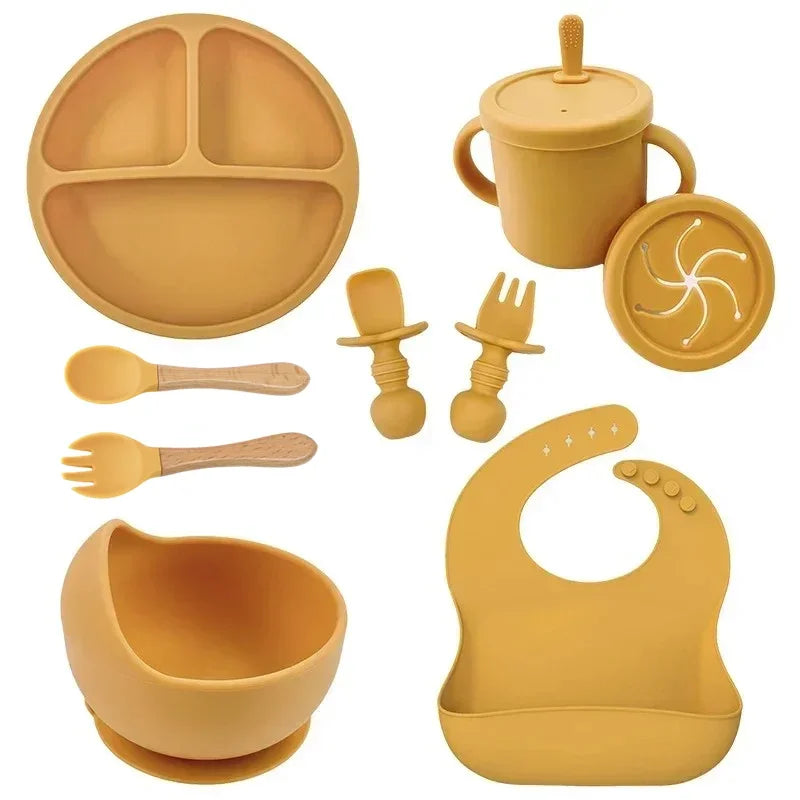 Food Grade Silicone Child Dish Set 