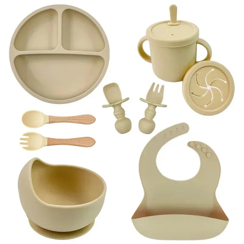 Food Grade Silicone Child Dish Set 